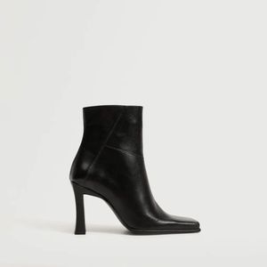 MANGO Squared toe leather ankle boot